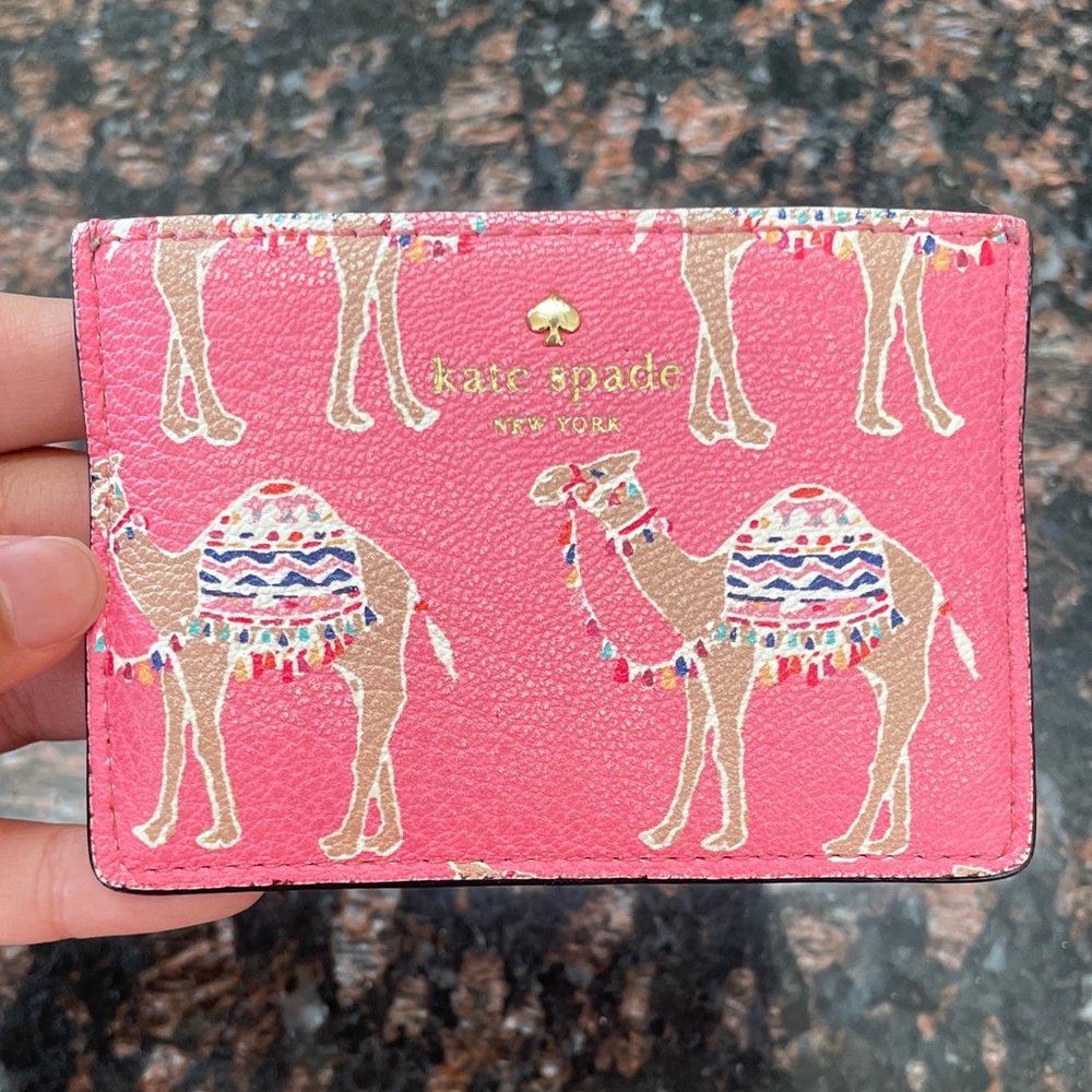 Kate Spade Vibrant Pink Camel Party Card Holder